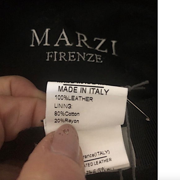 Marzi Firenze Women\'s black Leather Suede Newsboy Cap Hat One Size main image 6